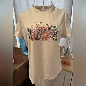 Shein Christmas Dog Shirt Size Medium